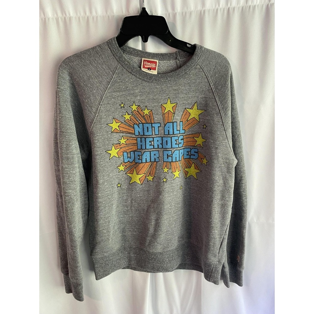 Homage Not‎ All Heroes Wear Capes Sweatshirt Adult Small